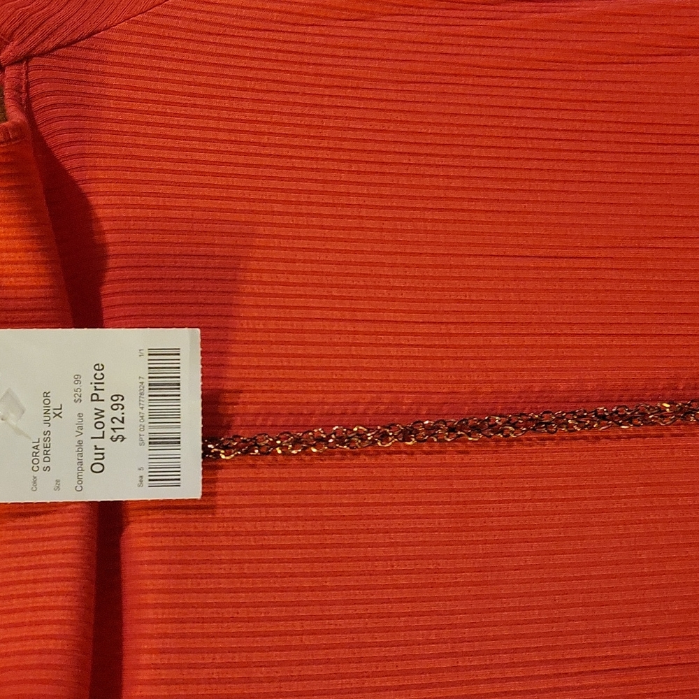 Allysse Coral Dress Junior size - Picture 2 of 6